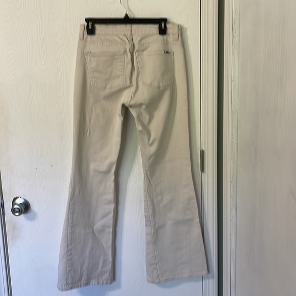 Ralph Lauren LRL Lauren Jean Co Cream Flare Wide Leg Jeans Size 8 - Picture 6 of 10